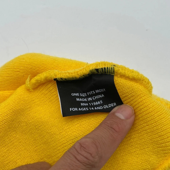 Pokemon Official Beanie Hat/ Skullcap Yellow Pikachu Wink Face One Size Fits All - Picture 4 of 5